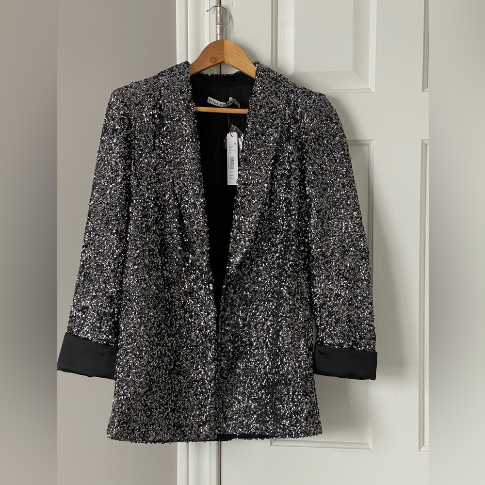 alice + olivia - Jace Oversize Sparkle Blazer